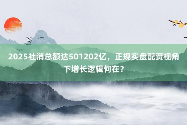2025社消总额达501202亿,正规实盘配资视角下增长逻辑何在?