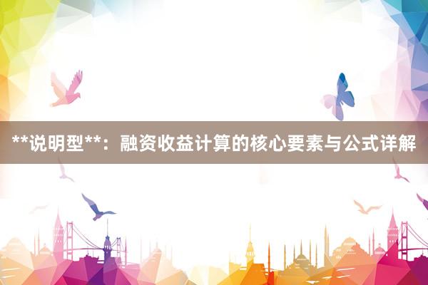 **说明型**：融资收益计算的核心要素与公式详解