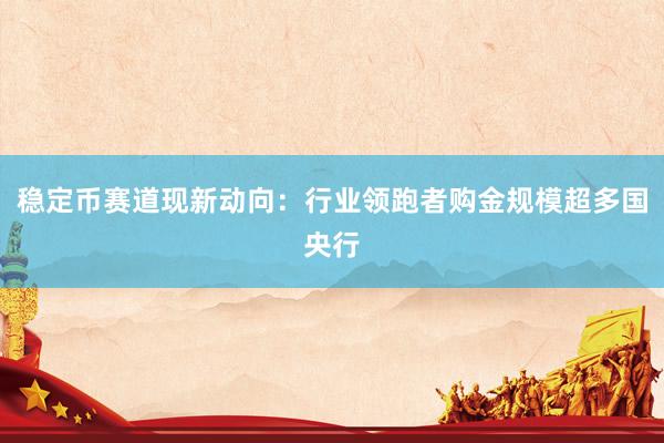 稳定币赛道现新动向：行业领跑者购金规模超多国央行