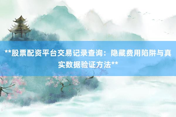 **股票配资平台交易记录查询：隐藏费用陷阱与真实数据验证方法**