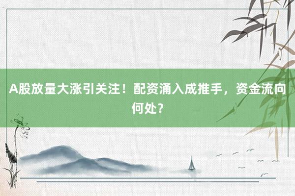 A股放量大涨引关注！配资涌入成推手，资金流向何处？